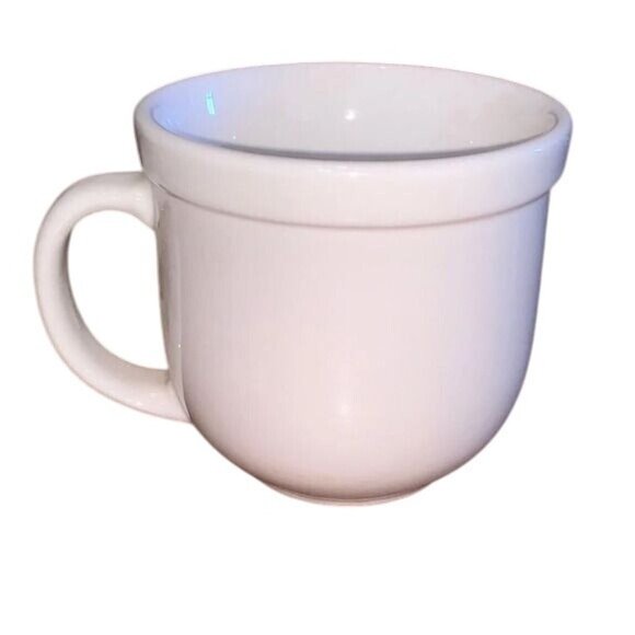 Culinary Arts Caféware White Porcelain Mug 3.5" Diameter Microwave & Dishwasher - Picture 1 of 5